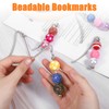24 Pcs Beadable Bookmarks DIY Metal Bookmark Bar, Metal Beadable