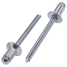 SKIR'CO Pack of 250 Aluminium Blind Rivets 5.0 x 8 mm Steel Mandrel Pop Rivets Dome Head DIN 7337 Rivets