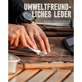 MYSHION Wallet Card Case I Men's Card Holder I Men's Wallet for 10+ Cards I Slim Wallet with Money Clip I Credit Card Holder with ID Window I RFID Protection, brown