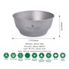 iBasingo Titanium Bowls Plate Ultralight Single Wall Bowl Plate Outdoor