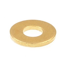 Prime-Line 9079571 Flat Washers, SAE, #6 X 5/16 In. OD, Solid Brass (100 Pack)