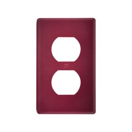 Kigai Duplex Outlets Wall Plate Cover, Unbreakable Burgundy Red Solid Color Electrical Plug Cover, Decorative Cover Standard Size 2 Gang 4.53" x 2.76" Screws Included - 1 Pack