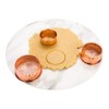 Pastry Tek 3-Piece Copper-Plated Metal Fluted Round Cookie Cutter Set