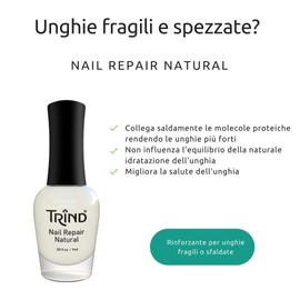 Trind Base Smalto Rinforzante Unghie + Remover, Kit Trattamento Ristrutturante Unghie Fragili O Sfaldate - 1X9Ml + 1X125Ml