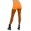 Sugar Sunday Opaque Striped Tights for Women Stripe Pantyhose Black