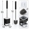 Wall-Mounted Toilet Brush with Drainable Base – Long Handle Bathroom