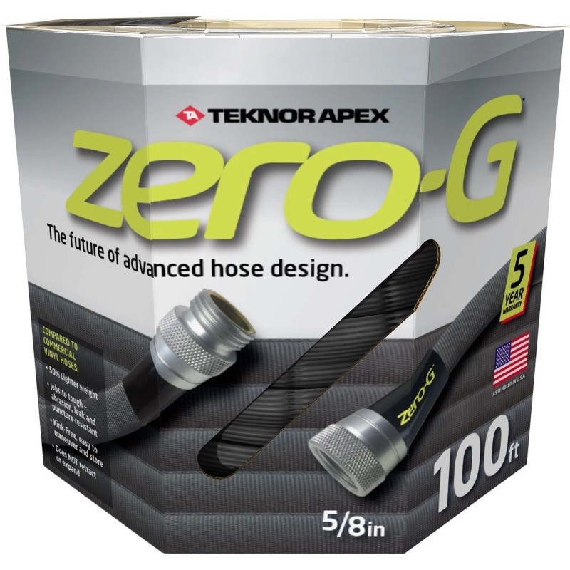 Apex zero-G Lightweight, Ultra Flexible, Durable, Kink-Free Garden Hose, 5/8