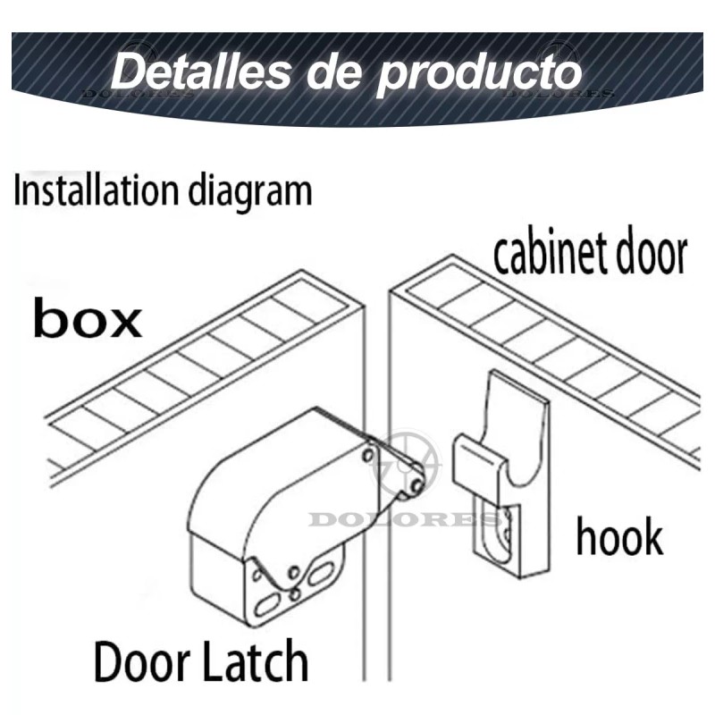 Dolores 15 Pcs Resbalon Push Latch Herrajes Cajones Puerta Gabinete