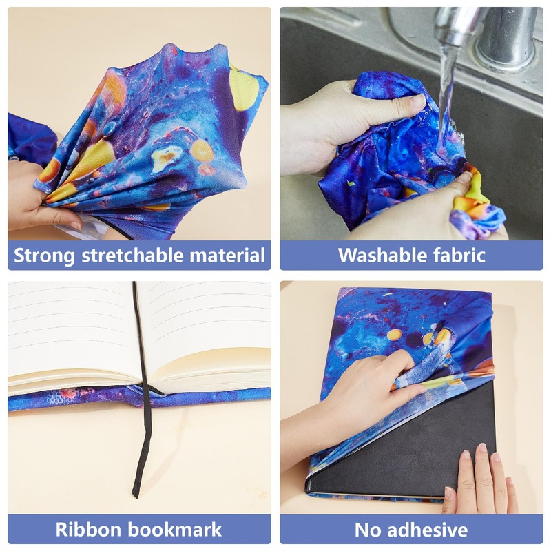 CRASPIRE Stretchy Book Cover with Tree and Forest Motif, Washable,