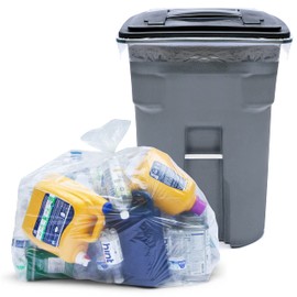 95-100 Gallon Clear Trash Bags Heavy Duty | MegaPack 78 Bags | Extra Large 95-96 Gallon Trash Bags Big Clear Can Liners, Extra Large 90 Gal, 95 Gal, 96 Gal,100 Gallon Heavy Duty Garbage Bags
