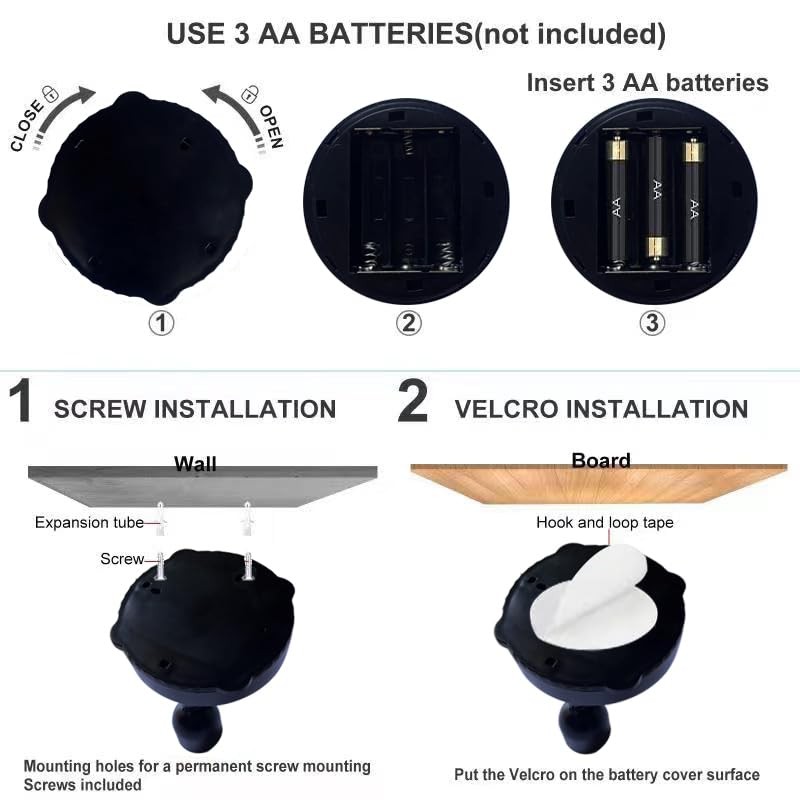 HAMVIDNE LED Spotlight, Battery Powered Picture Lights, Uplighting Indoor, Puck