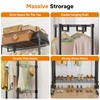 Simple Deluxe Rolling Clothes Rack, Heavy Duty Clothing Rack, 3-Shelf