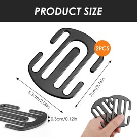 AHRLIC 2Pcs Car Seat Belt Adjuster Clips, Safety Belt Buckle for Kids & Adults, Universal Metal Seatbelt Locking Clip, Shoulder Strap Stopper for Most Auto Models, Comfort & Protection, Easy Install