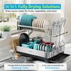 SUNLY 2 Tier Dish Drying Rack, Extra Large Dish Rack,