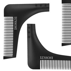 T4B LUSSONI BC 600 Barber Comb for Cutting and Styling Beard, Made of Plastic