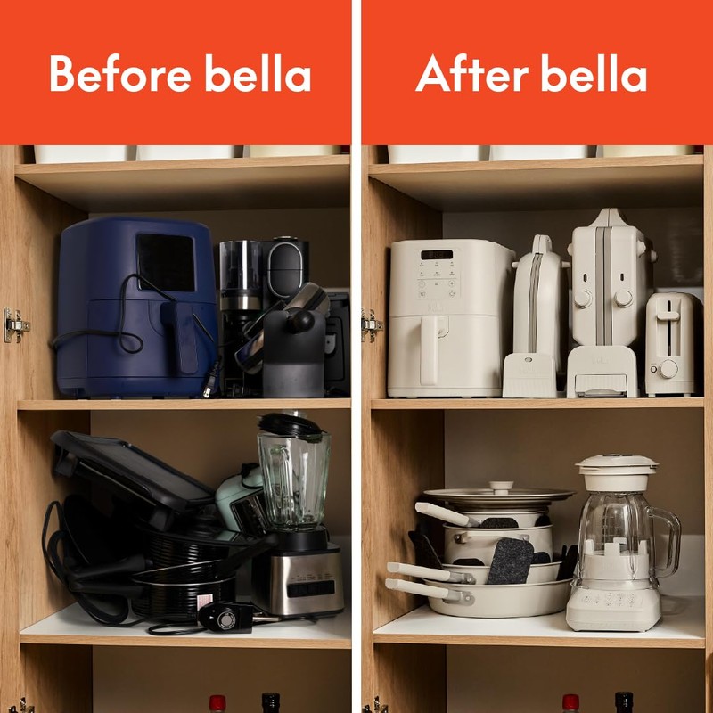 bella Flip-n-Store Waffle Maker with EverGood™ Ceramic Nonstick Coating, Fits-anywhere™
