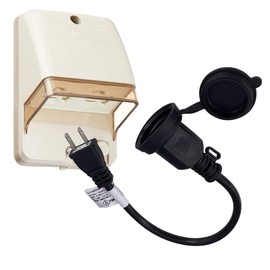 ANPEI-ELEC Extension Cord, Short, 11.8 inches (30 cm), Cap Included, Outdoor Outlet Cord, Power Plug Converter, Rainproof, Extension Auxiliary Cord, Soft Type, PSE, Little Cord, Rainproof, Dustproof,