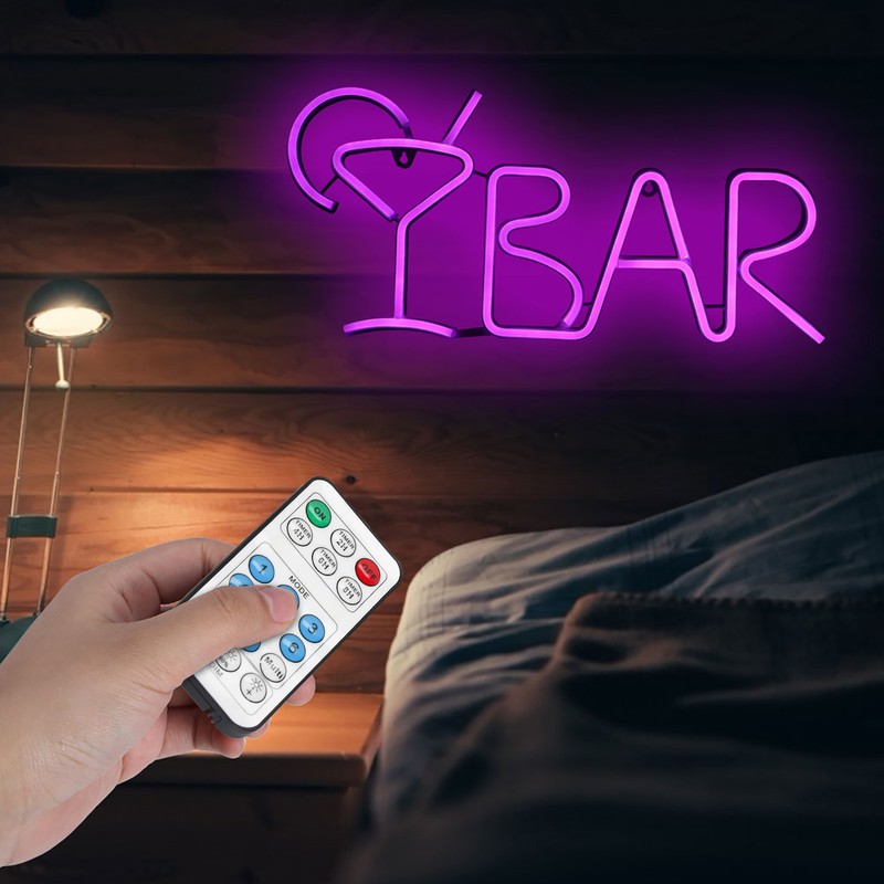 BAR Letters Shaped LED Neon Light Shop Signs Light for
