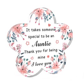 VZXMKA Christmas Aunt Gifts from Niece Nephew,Mother Day Mother's Day Birthday Easter Valentines Day Thank You Gift for Aunt Gifts for Aunties Acrylic Office Decor