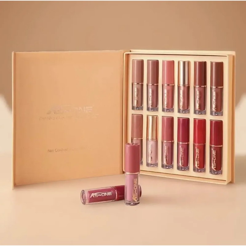 Set 12 Tonos Labiales Matte + Caja Regalo | Larga