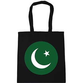 Hippowarehouse Pakistan Flag Tote Shopping Gym Beach Bag 42cm x38cm, 10 litres