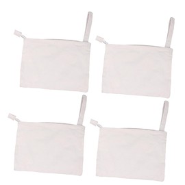 Baluue 4pcs Travel Makeup Pouch Canvas Bag Zipper Women Toiletry Bag for Cosmetics