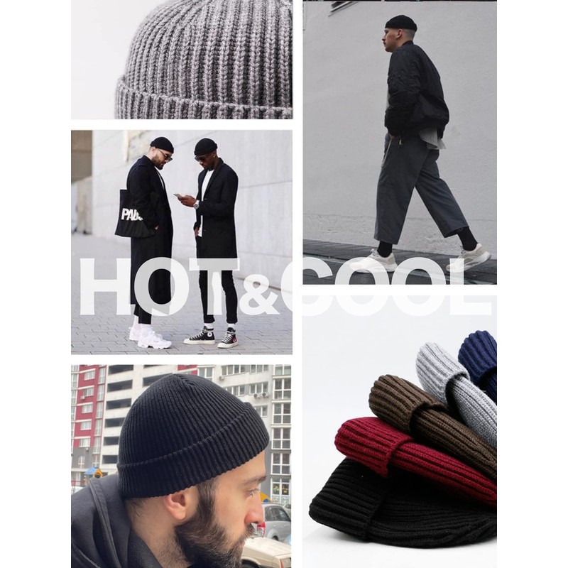 M2Ma Men's Beanie, Thick, Ribbed Knit Hat, Unisex, One Size