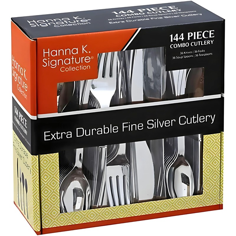 Plastic Cutlery Silverware Heavyweight Disposable Flatware, Plastic Cutlery Like Silver