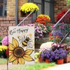 Louise Maelys Bee Happy Garden Flag 12x18 Double Sided Vertical,