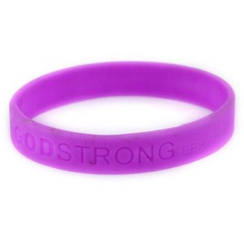 Godstrong 8020004 3 Pieces Purple Small Embossed Silicone Band Eph. Ephesians 6:10-11