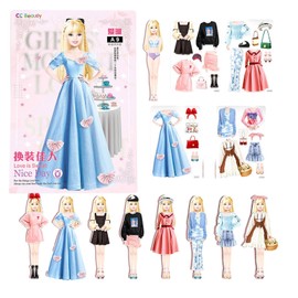 Magnetic Dress Up Dolls Set, Paper Dress Up Dolls Magnetic, Magnetic Fashion Dress-up Dolls, 2024 New Magnetic Princess Dress Up Paper Doll, Princess Dress Up Sticker for Christmas Birthday Present