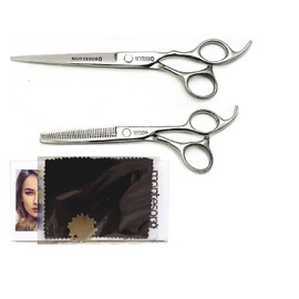 montesoro 5 Piece Haircutting Scissors, For Haircuts, Self Cut, Rust Resistant, Premium Material, Uses SUS440C (7-inch Scissors, 6-inch 20% Sengu)