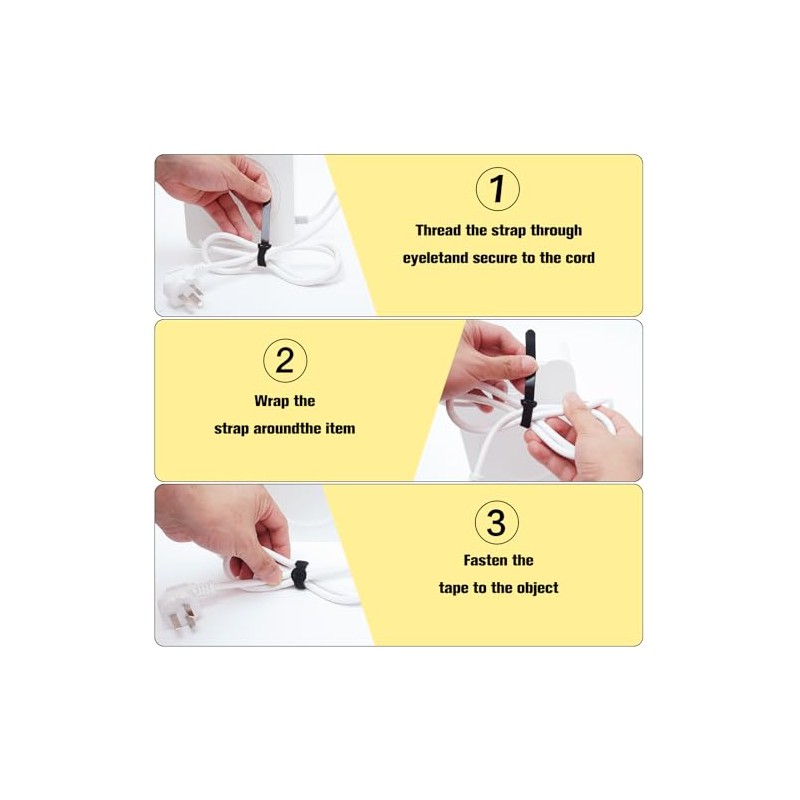 Reusable Cable Ties, 6-Inch Fastening Cable Straps Cable Management, Multi-Purpose