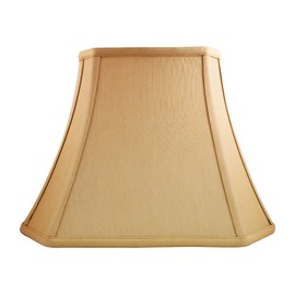 Royal Designs, Inc. Rectangle Cut Corner Lamp Shade, BSO-710-16AGL-2, Antique Gold, (7 x 9) x (10.25 x 16) x 12.25, Set of 2