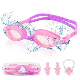 Mezere Kids Swimming Goggles 6-14 Kids Goggles Anti Fog Swim Goggles UV Resist No Leaking Childrens Swimming Goggles for Boys Girls Swim Glasses