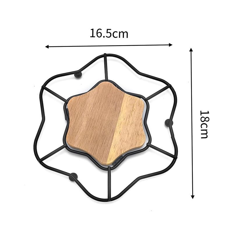 Hosoncovy Round Hot Pot Holder Pad Set of 2,Heat Resistant