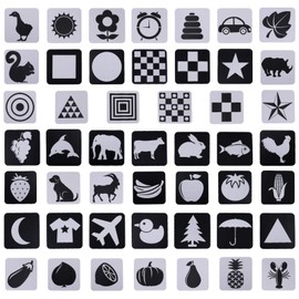 TOYANDONA High Contrast Baby Flash Newborn Black White Visual Stimulation Learning Activity Educational Toys (0-6 Months)