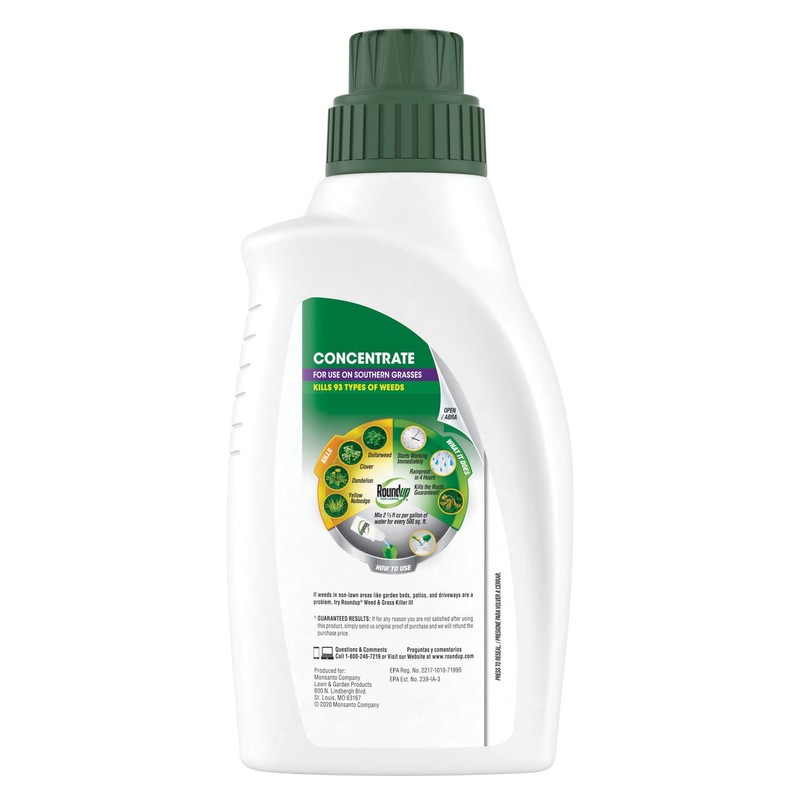 Roundup for Lawns₅ Concentrate for Use on Southern Grasses, Kills