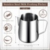 Dandat 8 Pcs Milk Frothing Pitcher Espresso Steaming Pitchers 12