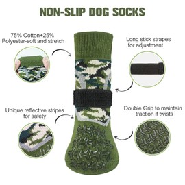 BEAUTYZOO Dog Socks to Prevent Licking Paws for Hardwood Floors Anti Slip, Dog Shoes Booties for Hot/Cold Pavement,Grippy Boots & Paw Protectors Traction Control for Small Medium Large Senior Dogs