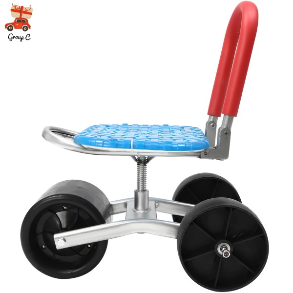 SENDERPICK Garden Cart Rolling Stool Work Seat Cart with Wheels