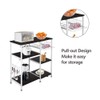 DESIGNSCAPE3D Kitchen Bakers Rack with Hooks, Microwave Stand 3-Tier Utility