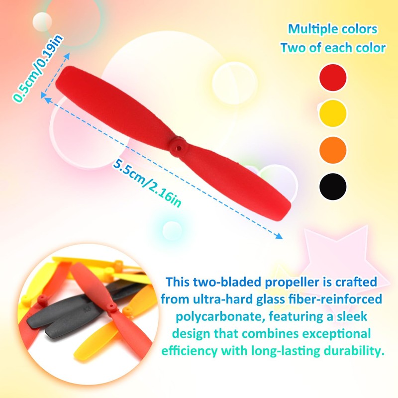 SYNTHORA 2 Blade RC Boat Propellers Compatible with 2mm Shaft