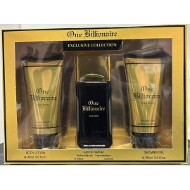 FRAGRANCE COUTURE ONE BILLIONAIRE FOR MEN 3PC GIFT SET(3.4 OZ EDP/S+BL+SG)