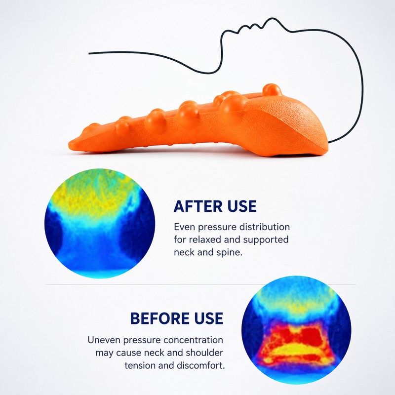 Neck Stretcher for At-Home Relaxation – Rubber Support & Trigger