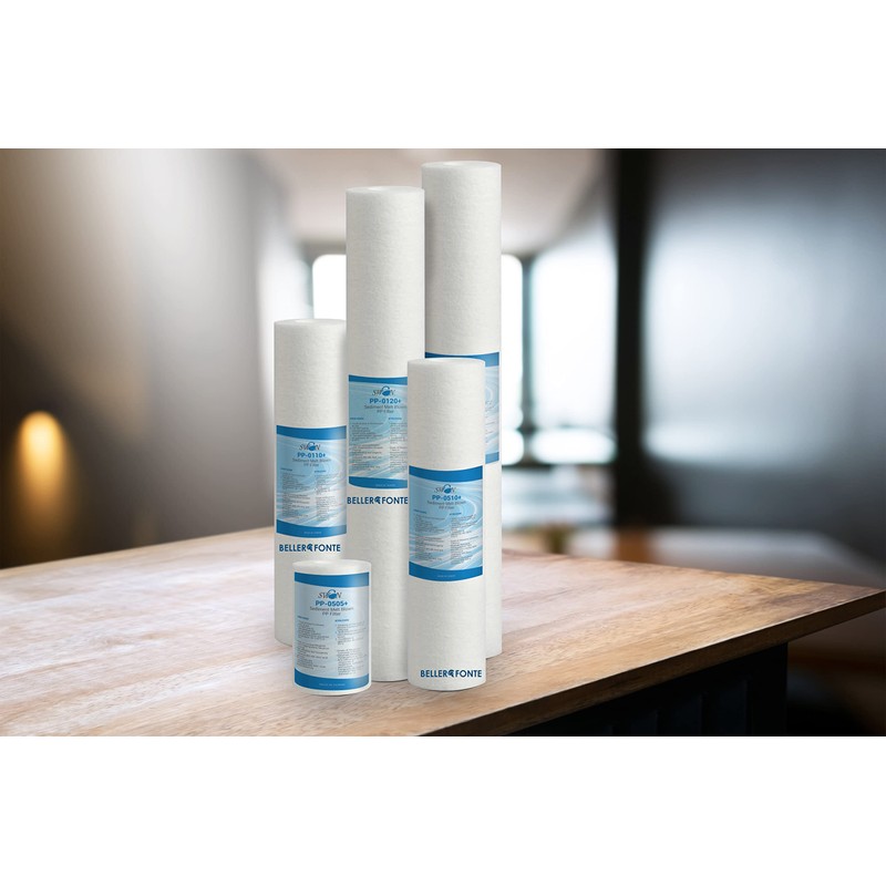 Bellerofonte Sediment Filter 10 Inch 25 Micron in Polypropylene Removes