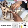3D Wooden Marble Electric Cranked Model Mechanical Puzzles Kits Roller