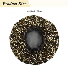 Shower Cap Reusable Waterproof Bath Cap Shower Caps for Women Hair Cap for Shower Hair Cover for Shower Shower Cap for Long Hair Hair Shower Cap,Satin Lined Shower Cap Shower Cap for Men Shower