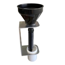 Oil Funnel Holder Orange for Automotive Oil Change Large Wide Mouth Flex Flexible Spout Extension Funnel with Handle and Strainer (Black)