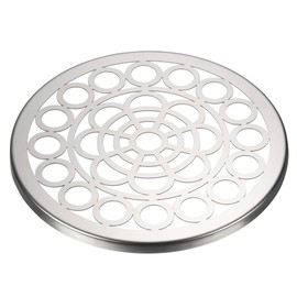 PATIKIL 4.7 Inch Flower Frog Lid, Metal Round Floral Vase Insert Arranger Window Grilles Pattern for Arrangement Plant Fixation, Silver